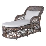 Bali Grey Rattan Lounger